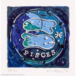 Original Kunst von Michael Leu "Sternzeichen Fische" kaufen Sie Bilder des bekannten amerikanischen Künstlers