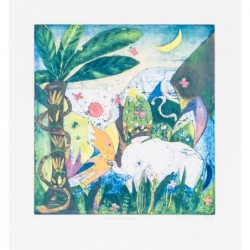 Original Kunst von Elfriede Otto "Elefantenspur II" kaufen Sie Bilder der beliebten deutschen Künstlerin