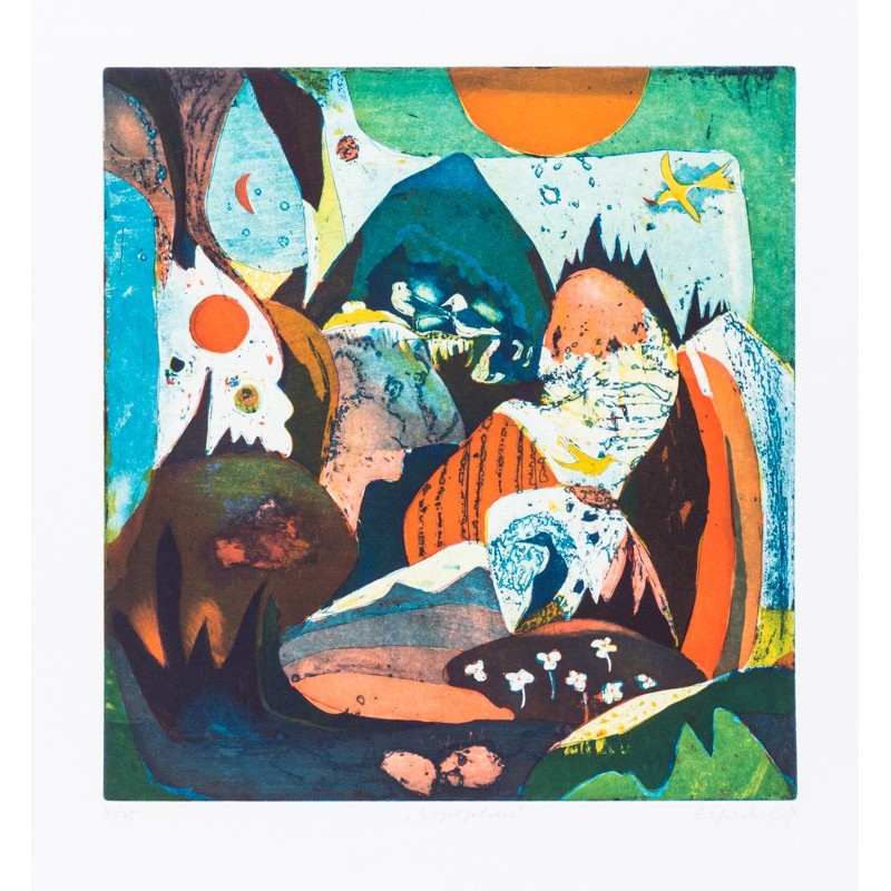 Original Kunst von Elfriede Otto "Vogelfelsen" kaufen Sie Bilder der beliebten deutschen Künstlerin