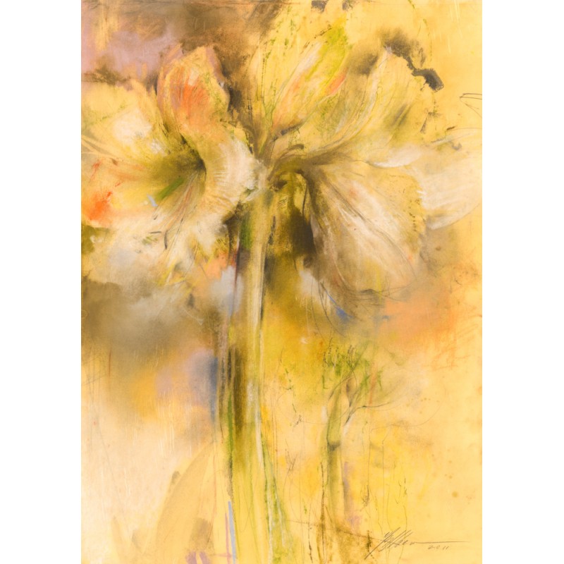 Gabriele Mierzwa Unikat auf Karton -Blumen 18-