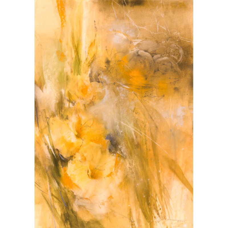 Gabriele Mierzwa Unikat auf Karton -Blumen 26-