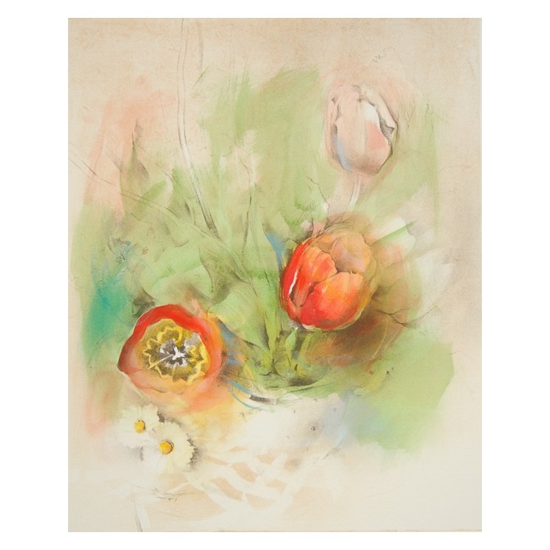 Original Kunst von Gabriele Mierzwa "Tulpen" kaufen Sie Bilder der beliebten deutschen Künstlerin