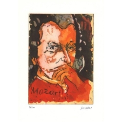 Armin Mueller-Stahl * Wolfgang Amadeus Mozart handsigniertes Original Kunst Bild kaufen