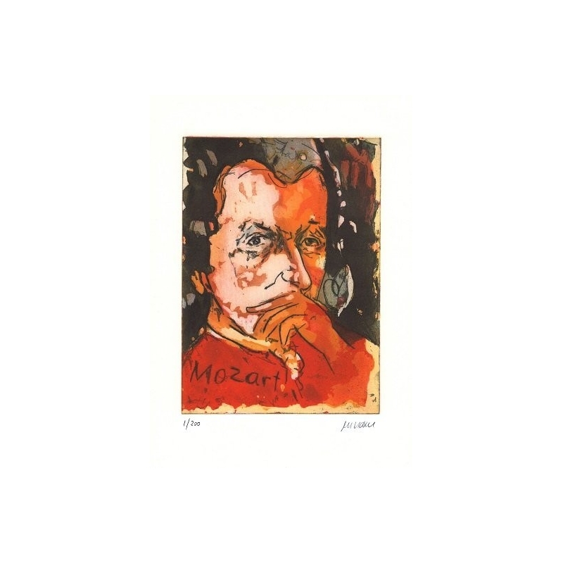 Armin Mueller-Stahl * Wolfgang Amadeus Mozart handsigniertes Original Kunst Bild kaufen
