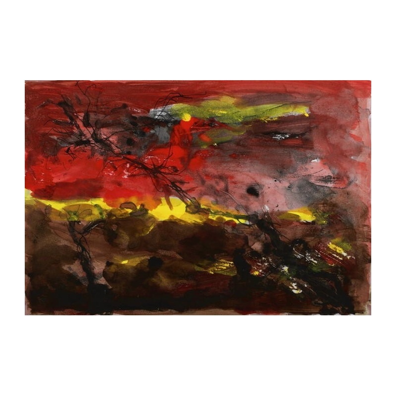 Armin Mueller-Stahl * Baumlandschaft II handsigniertes Original Kunst Bild kaufen