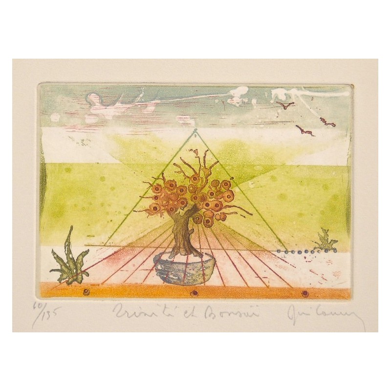 Original Kunst von René Carcan "Trinité et bonsai." kaufen Sie Bilder des bekannten belgischen Künstlers