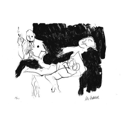 Armin Mueller-Stahl * Liegendes Paar handsigniertes Original Kunst Bild kaufen