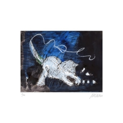 Armin Mueller-Stahl * Spielende Katze handsigniertes Original Kunst Bild kaufen