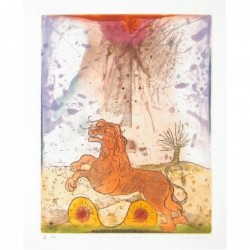 Original Kunst von René Carcan "Le lion. aus "les forces cosmiques"" kaufen Sie Bilder des bekannten belgischen Künstlers