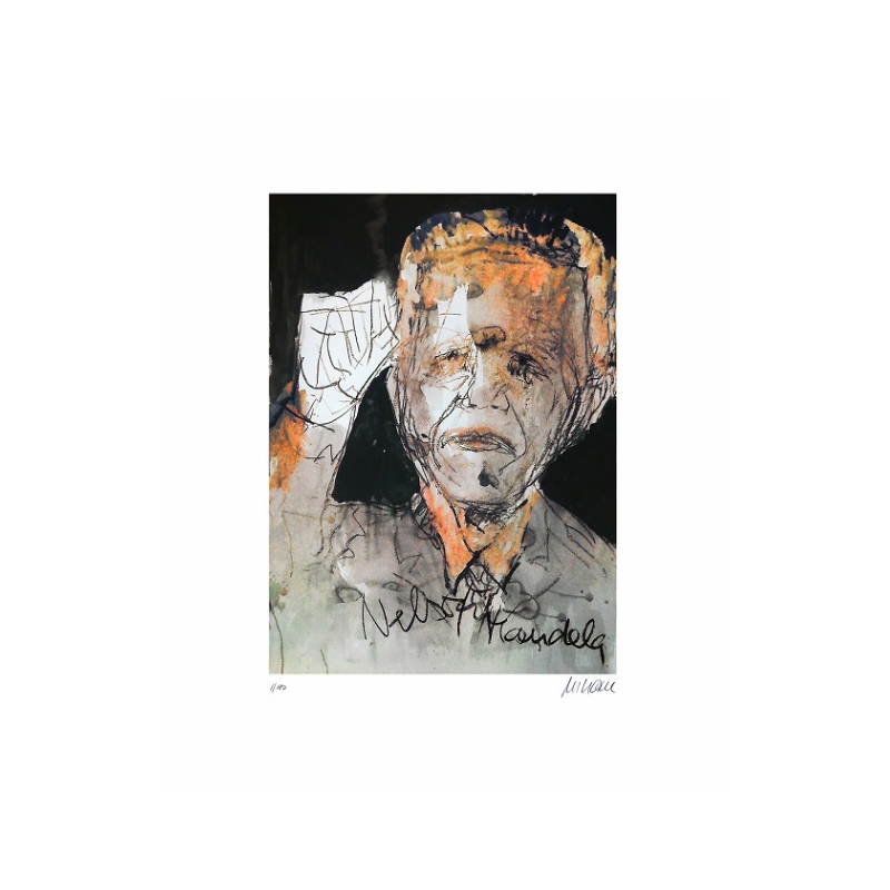 Armin Mueller-Stahl * Nelson Mandela - The Power of One handsigniertes Original Kunst Bild kaufen