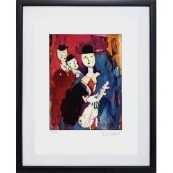 Das Original 'Ankunft der Musikanten' wurde von Armin Mueller-Stahl handsigniert. Günstig kaufen.