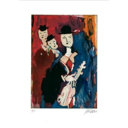 Armin Mueller-Stahl Kunst Bild kaufen Ankunft der Musikanten | handsigniertes Original