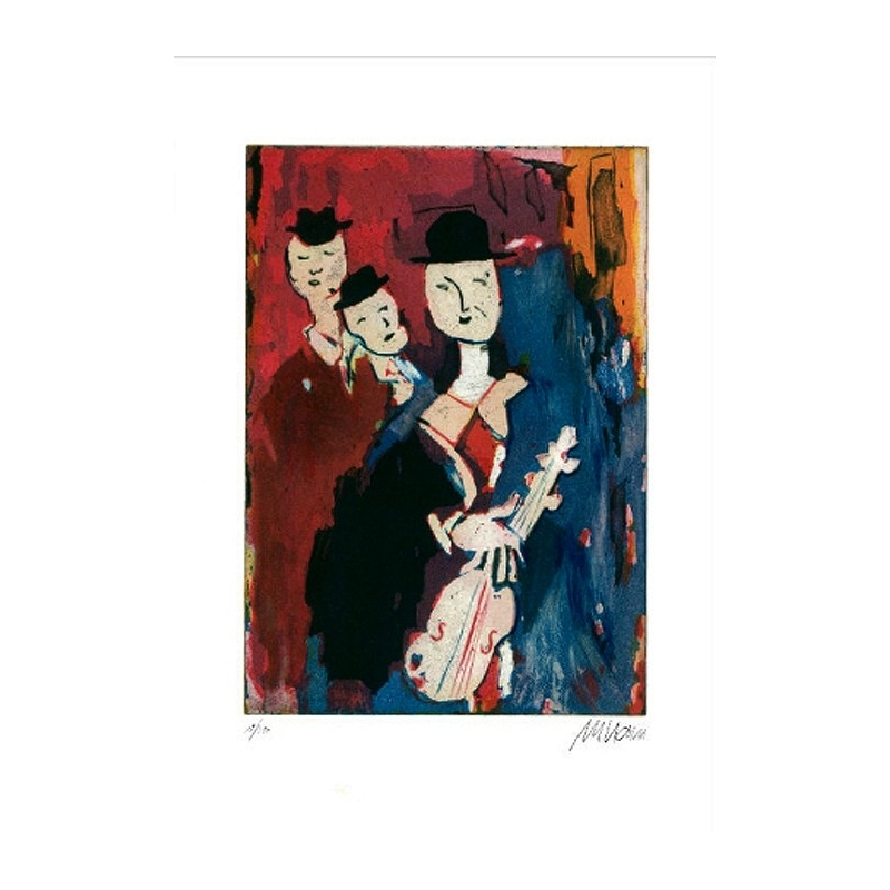 Armin Mueller-Stahl Kunst Bild kaufen Ankunft der Musikanten | handsigniertes Original