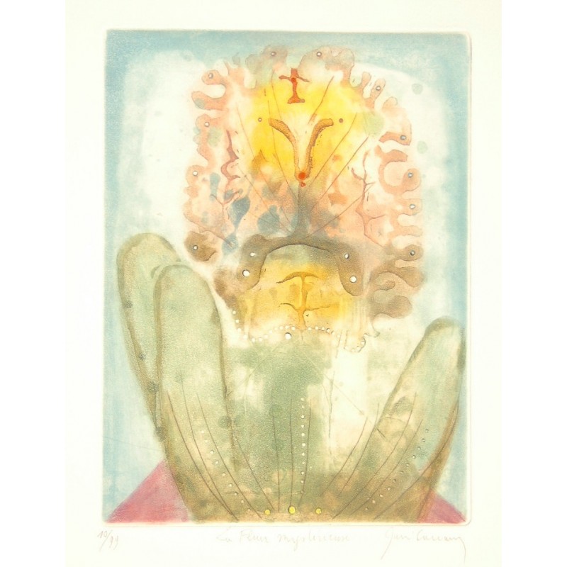 Original Kunst von René Carcan "La fleur mystérieuse." kaufen Sie Bilder des bekannten belgischen Künstlers