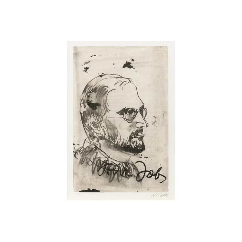 Armin Mueller-Stahl * Steve Jobs handsigniertes Original Kunst Bild kaufen