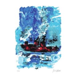 Armin Mueller-Stahl * Volle Fahrt voraus handsigniertes Original Kunst Bild kaufen