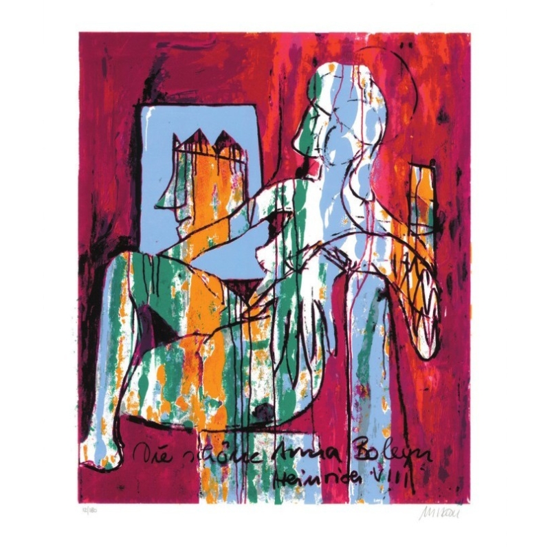 Armin Mueller-Stahl * Anna Boleyn-Heinrich VIII. handsigniertes Original Kunst Bild kaufen