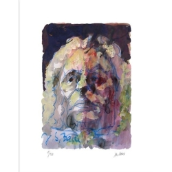 Armin Mueller-Stahl * Johann Sebastian Bach handsigniertes Original Kunst Bild kaufen