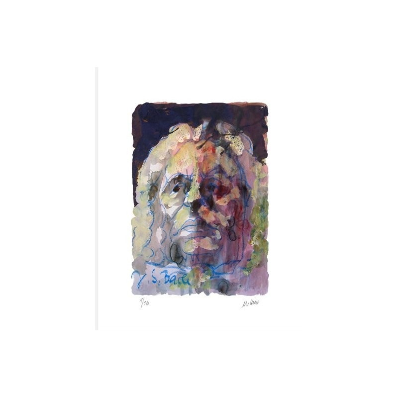 Armin Mueller-Stahl * Johann Sebastian Bach handsigniertes Original Kunst Bild kaufen