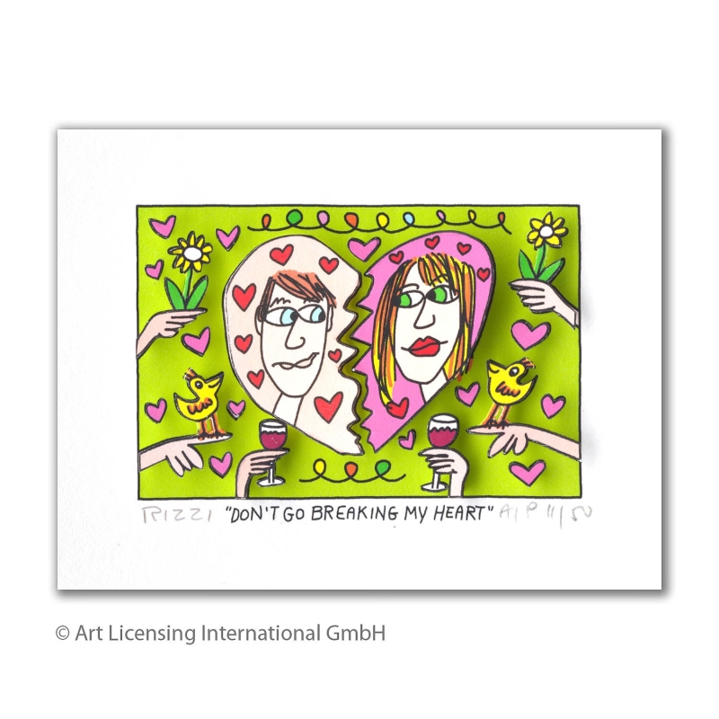 3D Bild James Rizzi Original kaufen - Dont go breaking my heart