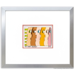 James Rizzi Original 3D Bild kaufen Rahmenbeispiel Alu-Seidenmatt