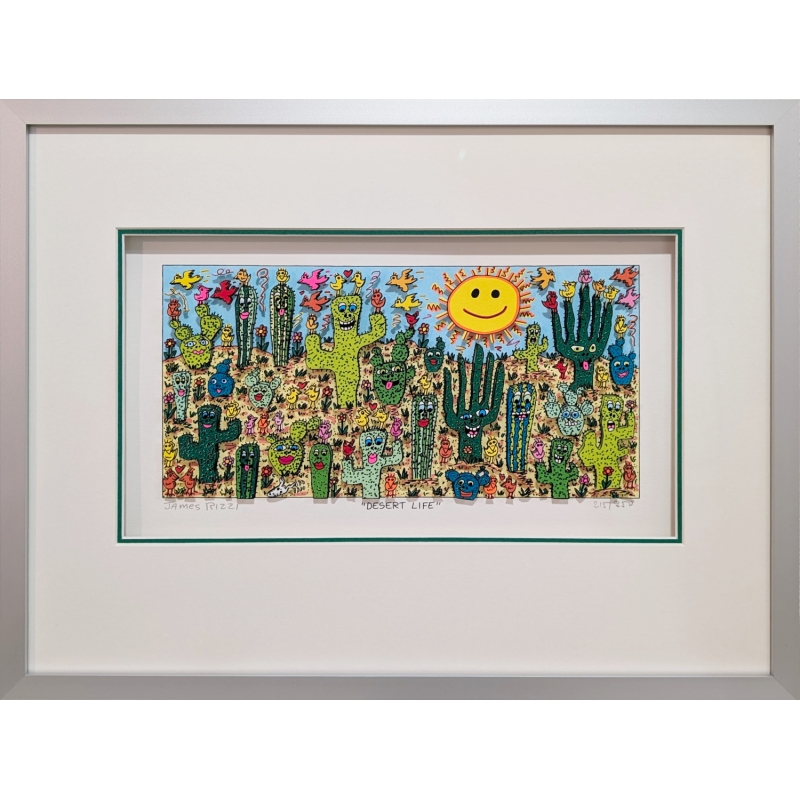Desert Life von James Rizzi im Rahmen Alu