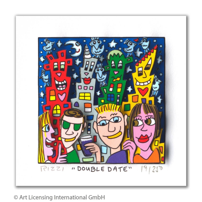 Motivansicht: James Rizzi - Original 3D Bild "Double Date" mit Zertifikat