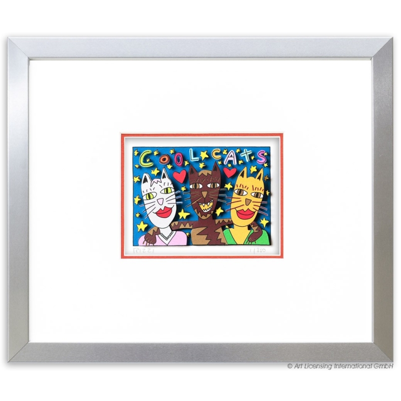 James Rizzi Original 3D Bild kaufen Rahmenbeispiel Alu-Seidenmatt