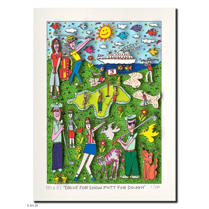 James Rizzi 3D Bilder kaufen hier "Drive for shop putt for dough"