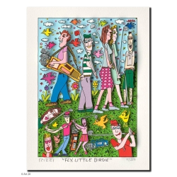 James Rizzi 3D Original Kunst kaufen "Fly little birdie"