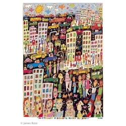 James Rizzi "In a trance of a colorful glance by chance", handsigniert
