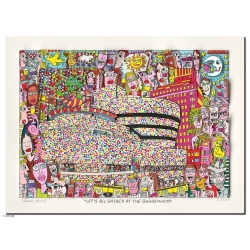 Original 3D - Bild von James Rizzi - " Let´s all gather at the Guggenheim" mit Zertifikat