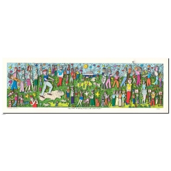 James Rizzi 3D Bild Original drucksigniert "We love to drive, pitch, lob, chip and putt"