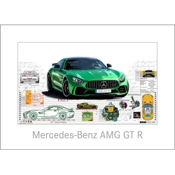 Das Original-Bild 'AMG GT R' wurde von Leslie G. Hunt entworfen und handsigniert.
