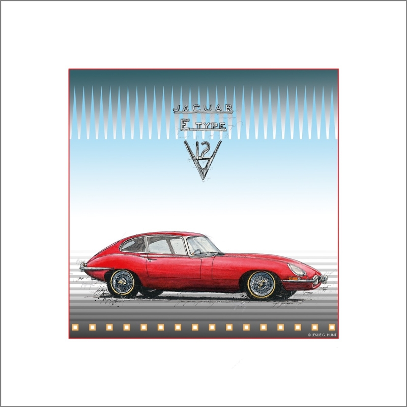 Leslie Hunt Bilder kaufen Original "Jaguar E Type" Giclee