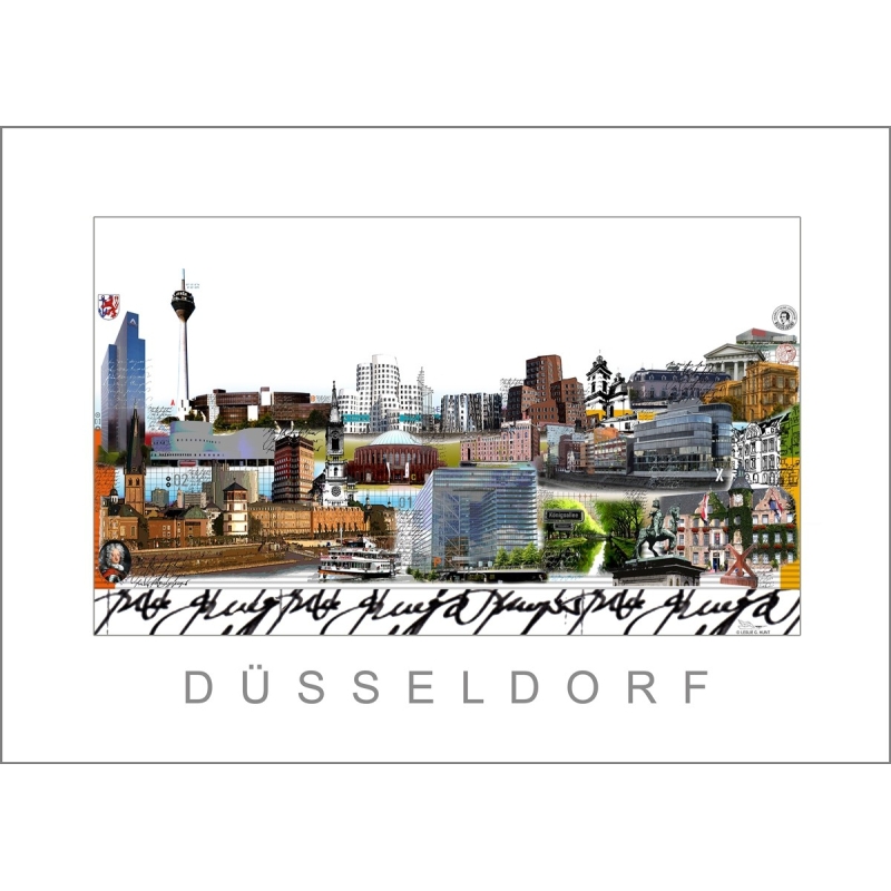 Leslie Hunt Bilder kaufen Original "Düsseldorf" Giclee