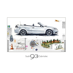 Leslie G. Hunt Original Bild kaufen "Saab 93 Cabriolet"