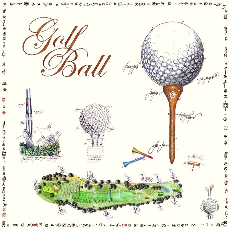 Leslie G. Hunt Original Bild "Golf Ball" kaufen