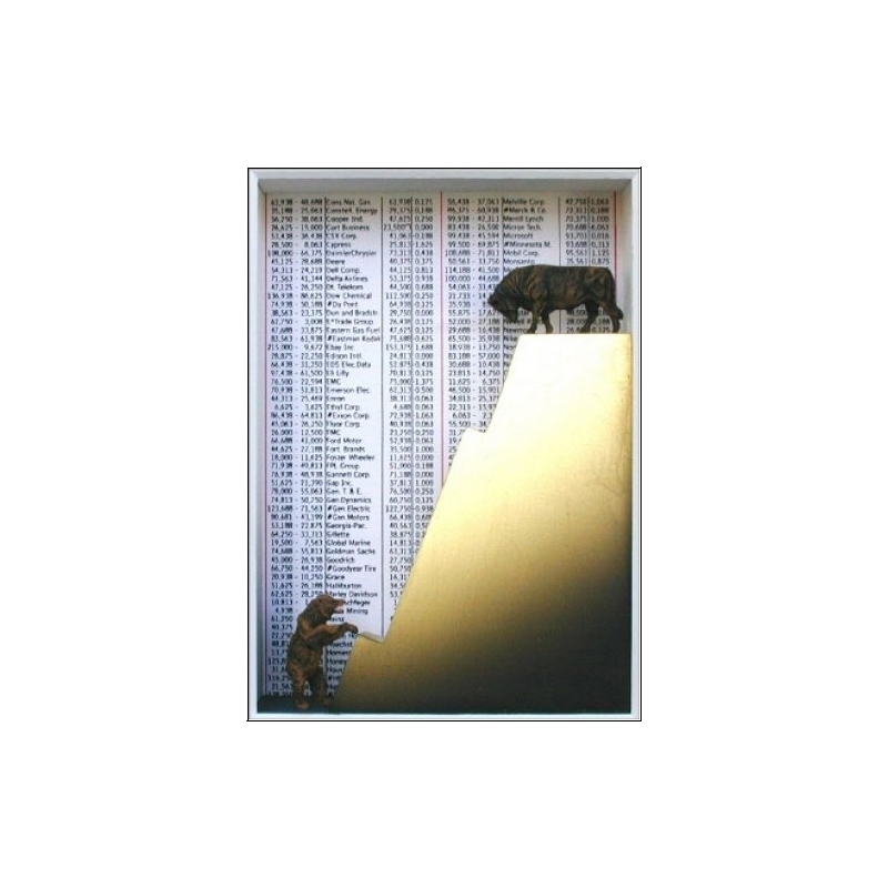 Volker Kühn Original 3D Objekt Bild Bull and Bear