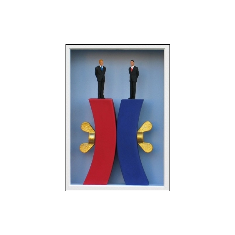 Volker Kühn "Eine gute Verbindung" Original 3D Bild-Objekt kaufen