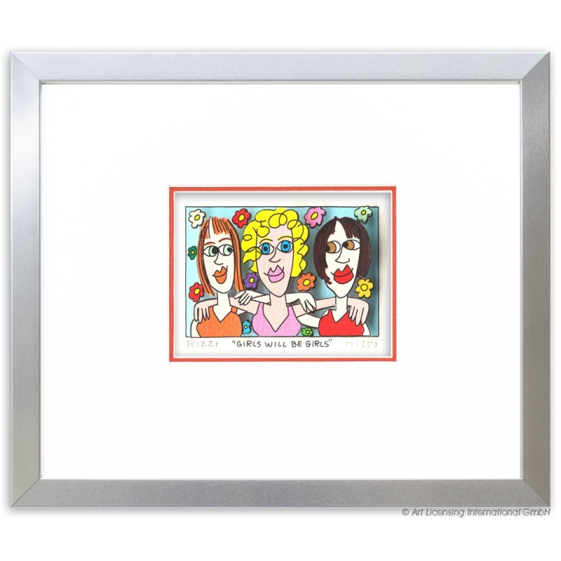 James Rizzi Original 3D Bild kaufen Rahmenbeispiel Alu-Seidenmatt