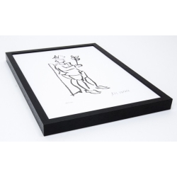 Armin Mueller-Stahl Original Bild mit Rahmen kaufen "Kompliment" mit schwarzem Holzrahmen