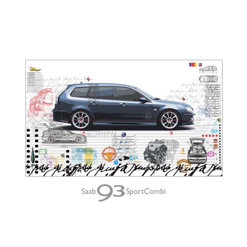 Leslie G. Hunt Saab 93 Sportcombi Bild im Original kaufen