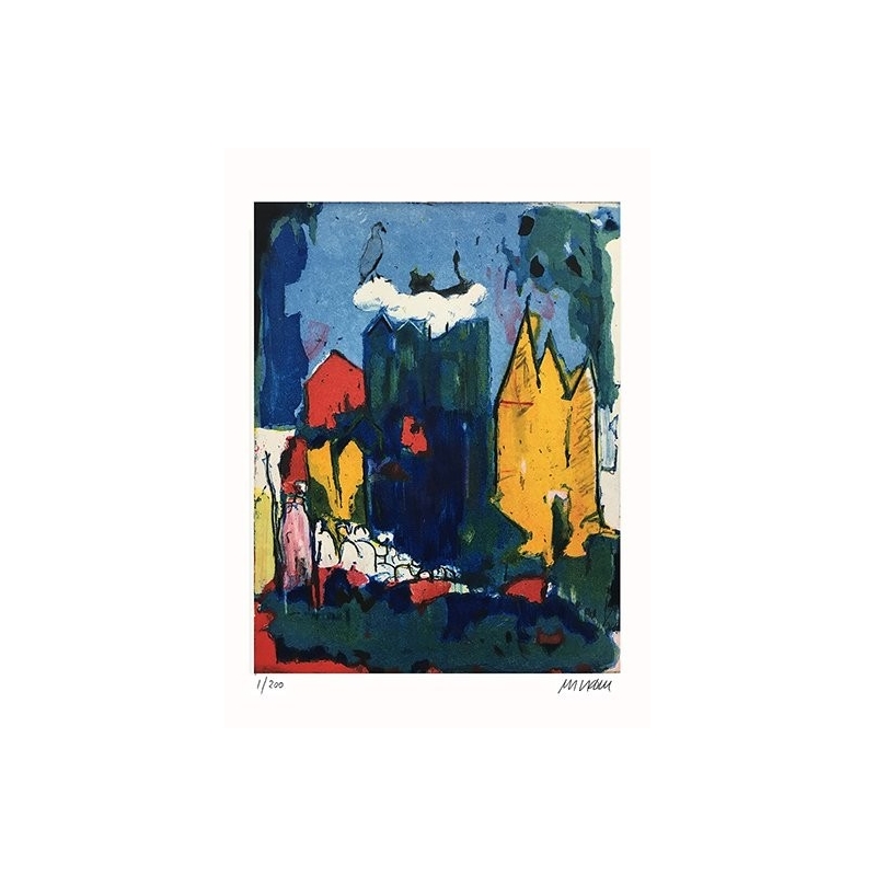 Armin Mueller-Stahl "Menschen vor der Stadt" Original Bilder kaufen