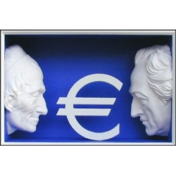Volker Kühn "Drei große Europäer" 3D Objekt Original Bilder kaufen