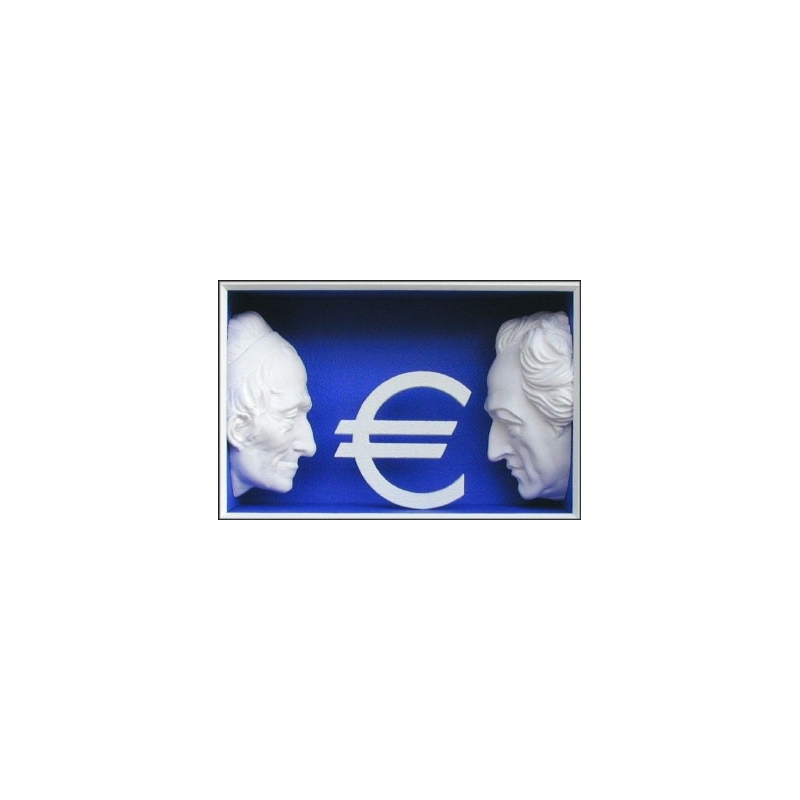 Volker Kühn "Drei große Europäer" 3D Objekt Original Bilder kaufen