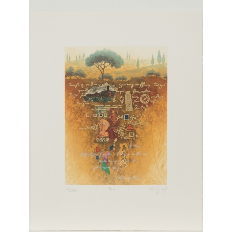 Original Kunst von Heinz Voss "Toscana (Pisa)" kaufen Sie Bilder des anerkannten deutschen Künstlers Heinz Voss