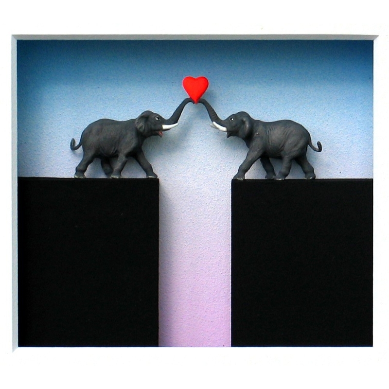 Volker Kühn "Liebe überwindet" 3D Objekt Original Bilder kaufen