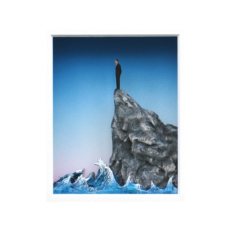 Volker Kühn "Wie ein Fels in der Brandung" 3D Objekt Original Bilder kaufen