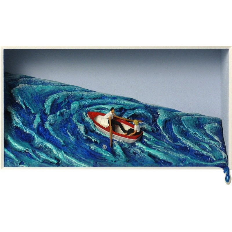 Volker Kühn "Zwei in einem Boot" 3D Objekt Original Bilder kaufen